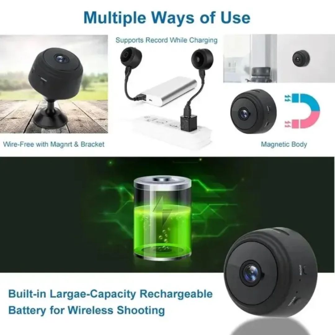Mini Camera –  1080P Wireless Spy Cam with Audio for Home, Office, and Outdoor Security
