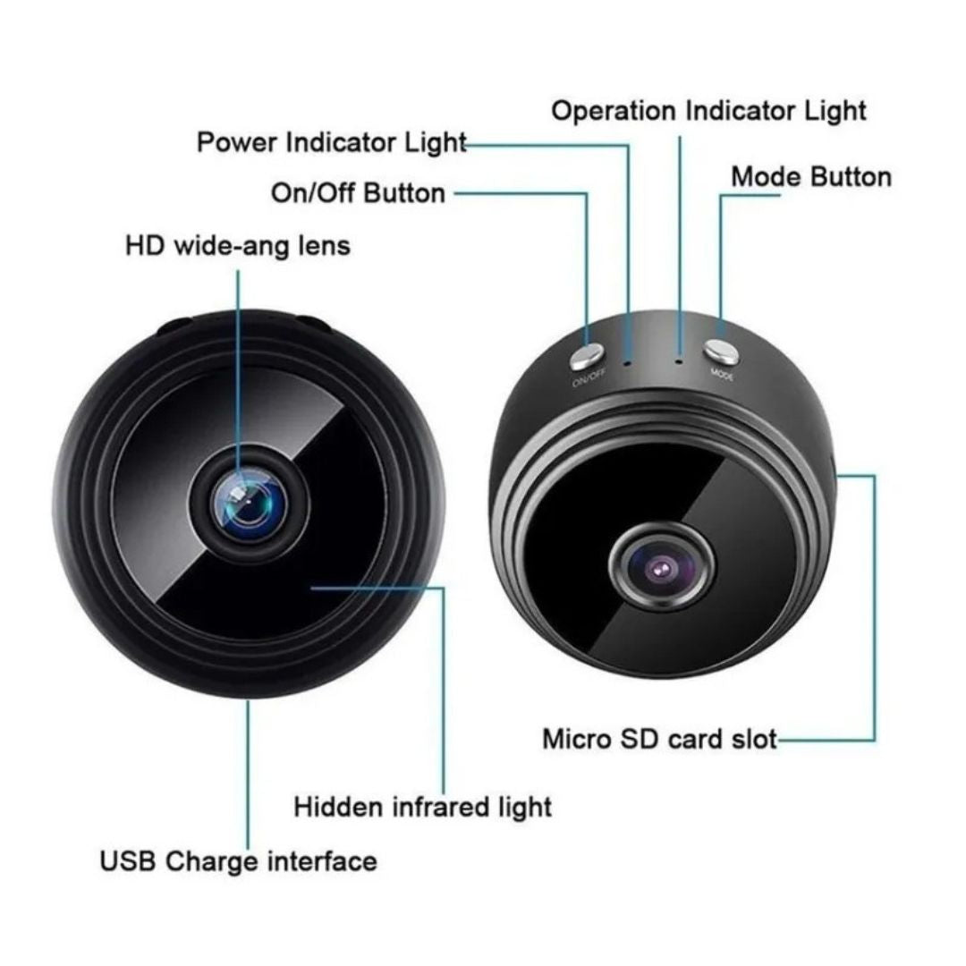 Mini Camera –  1080P Wireless Spy Cam with Audio for Home, Office, and Outdoor Security