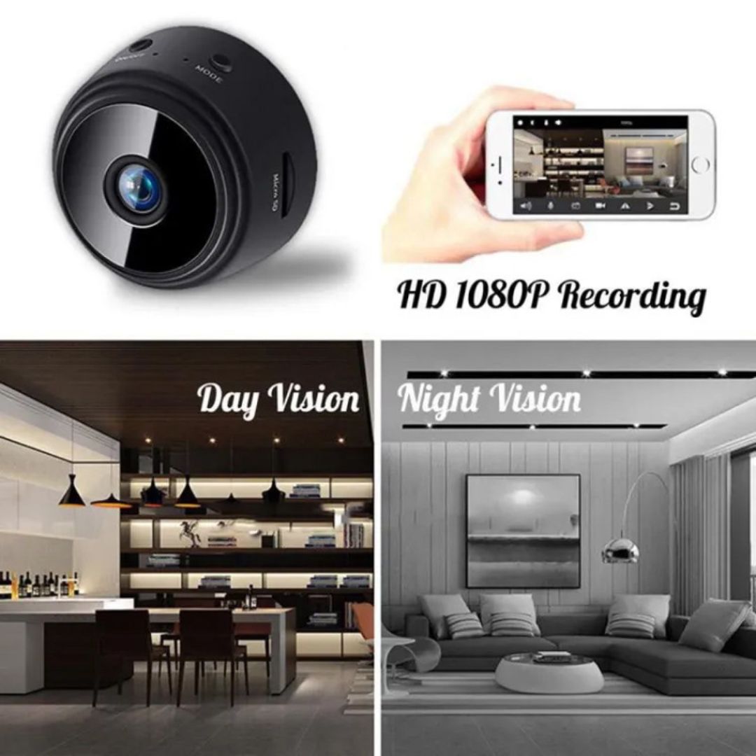 Mini Camera –  1080P Wireless Spy Cam with Audio for Home, Office, and Outdoor Security